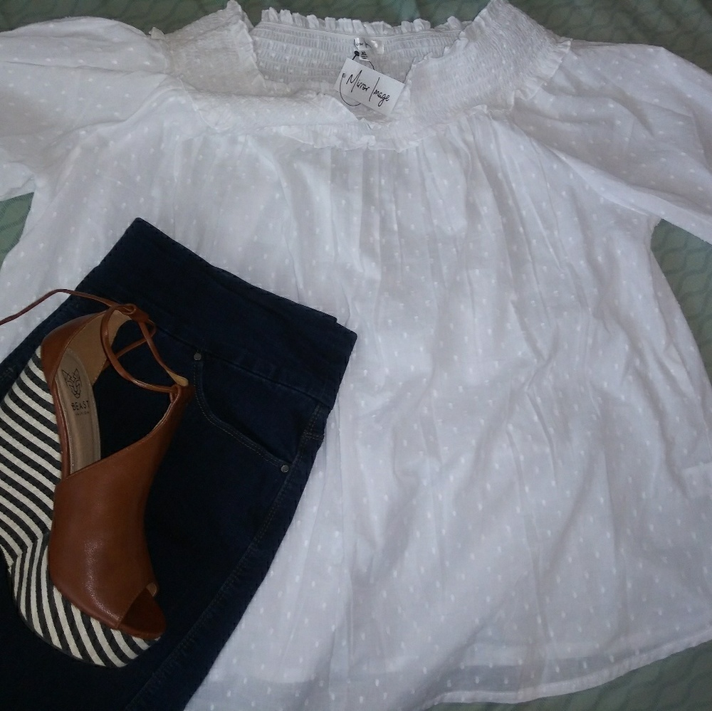 White women's blouse XL